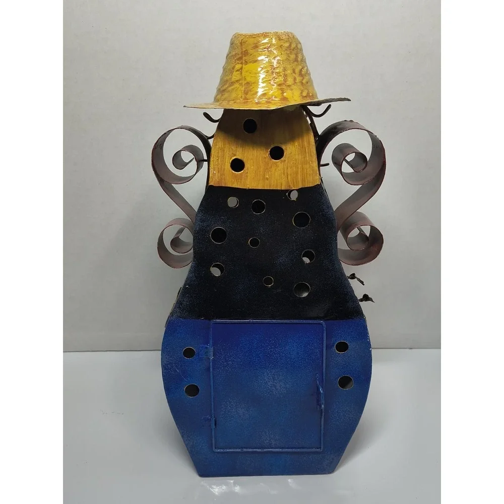 Metal Scarecrow Tea Light Candle Holder Lantern Fall Autumn Halloween Decor